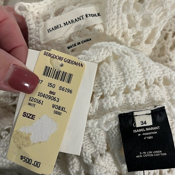 Isabel Marant Etoil “Harriet” crochet dress FR34/US2 NWT - Picture 6 of 7